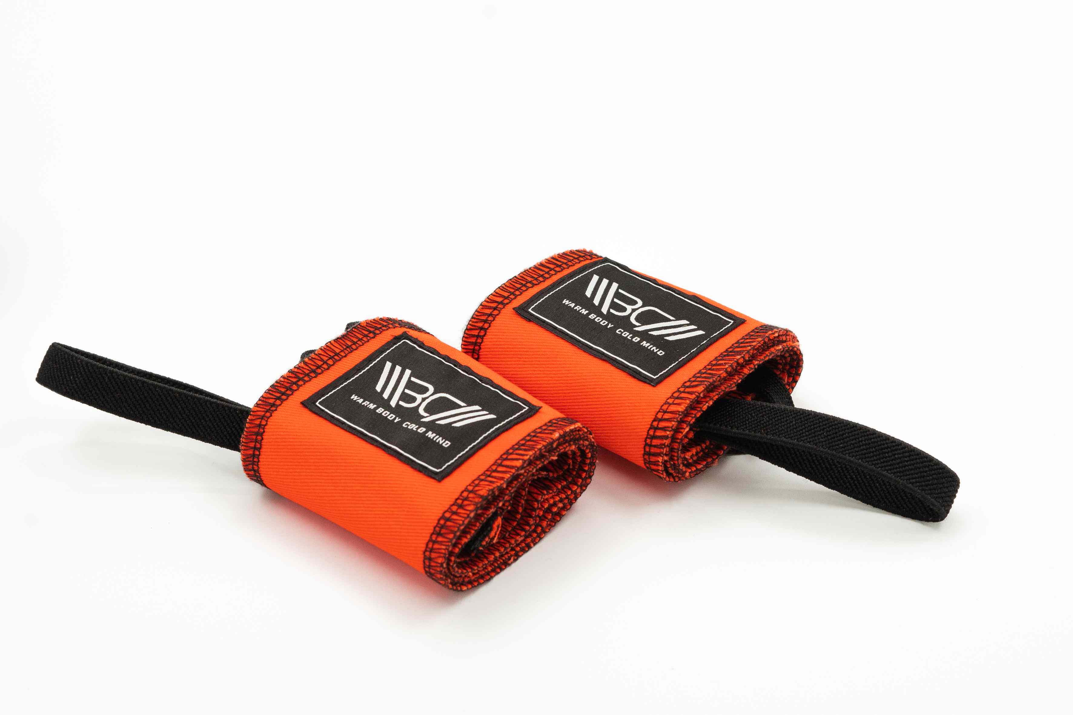 Cotton Weightlifting Wrist Wraps Orange - Image 3