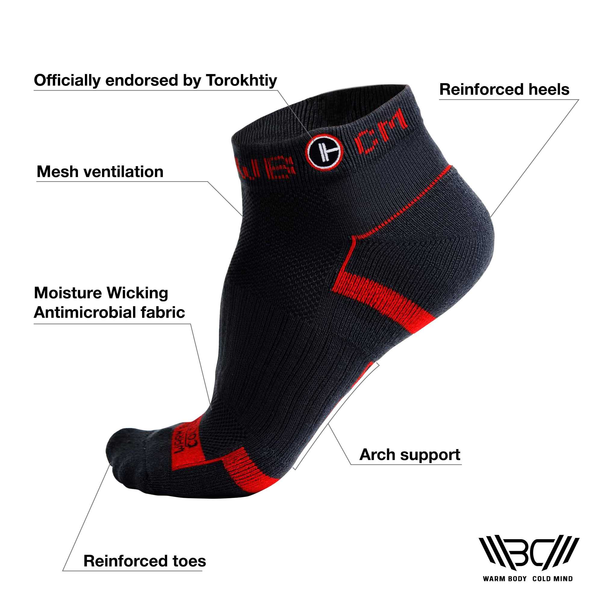 Short Training Socks Navy - Image 3